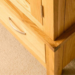London Oak Double Wardrobe With Drawer - By Roseland Furniture - thumbnail 6