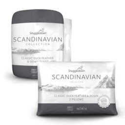 Snuggledown Scandinavian Duck Feather And Down Duvet, 2 Medium Pillows, 10.5 Tog, Single - thumbnail 1