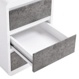 Furniture in Fashion Florentine High Gloss Computer Desk In White And Concrete Effect - thumbnail 9