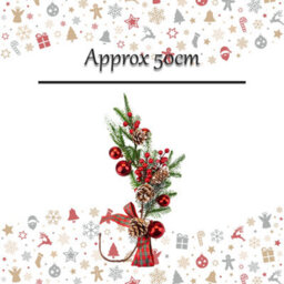 Christmas Berry Pine Drop Christmas Decoration X 1 50Cm Red - thumbnail 2