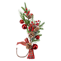 Christmas Berry Pine Drop Christmas Decoration X 1 50Cm Red