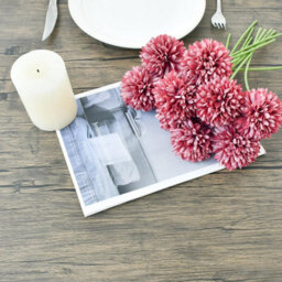 Amorly 24Pcs Artificial Pure Purple Ball Chrysanthemum Flowers Artificial Mums Flowers For Home Table Centerpiece Decor Silk Flowers - thumbnail 7