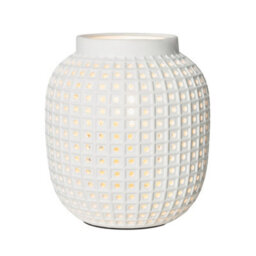 Litecraft Kerry White Pierced Ceramic Table Lamp - thumbnail 2