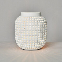 Litecraft Kerry White Pierced Ceramic Table Lamp - thumbnail 3