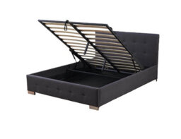 Outdoor Living (NW) Ltd The Oslo Charcoal Linen Tufted Ottoman Bed Frame - King - thumbnail 9
