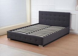 Outdoor Living (NW) Ltd The Oslo Charcoal Linen Tufted Ottoman Bed Frame - King - thumbnail 1