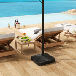 Outsunny Patio Parasol Base Umbrella Stand, Sand/water Filled, Black - thumbnail 7