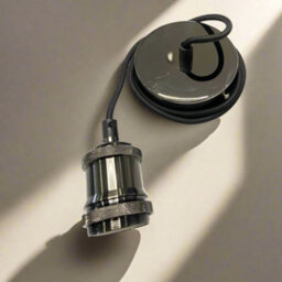 CGC Lighting Cgc Cassie Shiny Black 1.5M Adjustable E27 Ceiling Pendant And Matching Ceiling Rose - thumbnail 6