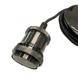 CGC Lighting Cgc Cassie Shiny Black 1.5M Adjustable E27 Ceiling Pendant And Matching Ceiling Rose - thumbnail 8