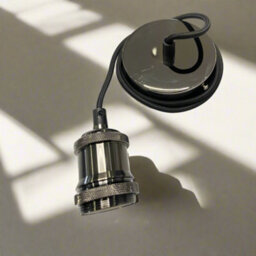 CGC Lighting Cgc Cassie Shiny Black 1.5M Adjustable E27 Ceiling Pendant And Matching Ceiling Rose - thumbnail 5