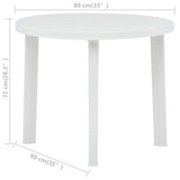 Walplus Garden Table White 89 Cm Plastic - thumbnail 5