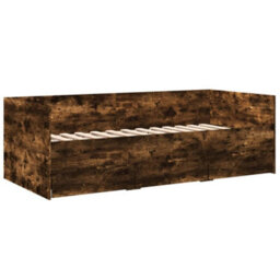 Berkfield Daybed With Drawers Without Mattress Smoked Oak 100X200 Cm - thumbnail 3