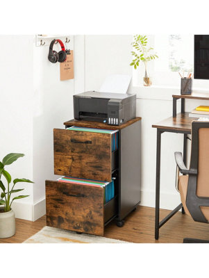 Songmics 2-Drawer Filing Cabinet, Mobile File Cabinet For Home Office, Small Rolling Filing Cabinet, Printer Stand - image 1