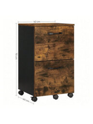 Songmics 2-Drawer Filing Cabinet, Mobile File Cabinet For Home Office, Small Rolling Filing Cabinet, Printer Stand - thumbnail 7