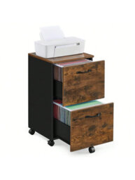 Songmics 2-Drawer Filing Cabinet, Mobile File Cabinet For Home Office, Small Rolling Filing Cabinet, Printer Stand - thumbnail 8
