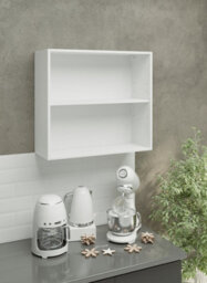 Jd Greta Kitchen Wall Unit Carcass 800mm Cabinet Without Doors 80Cm - White Matt - thumbnail 1