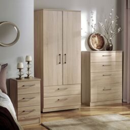 Brindisi Ready Assembled Matt Oak Effect 4 Drawer Chest (H)505mm (W)1120mm (D)415mm - thumbnail 2