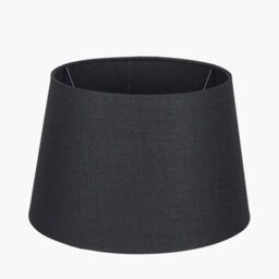 Pacific Lifestyle 25Cm Black Tapered Poly Cotton Lampshade For Table Lamps And Floor Lamps