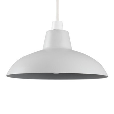 Valuelights Civic Retro Style Matt Grey Easy Fit Ceiling Light Shade (D)28.8Cm - image 1