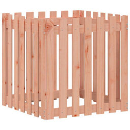 Berkfield Garden Planter With Fence Design 70X70X70 Cm Solid Wood Douglas - thumbnail 2