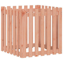 Berkfield Garden Planter With Fence Design 70X70X70 Cm Solid Wood Douglas - thumbnail 4
