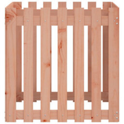 Berkfield Garden Planter With Fence Design 70X70X70 Cm Solid Wood Douglas - thumbnail 6