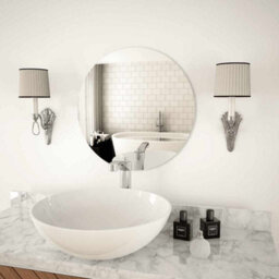 Walplus Wall Mirror 50 Cm Round Glass For Bedroom, Living Room - thumbnail 1