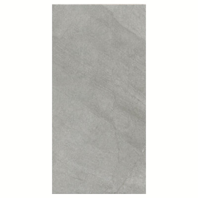 Manhattan Grey Matt Stone Effect Ceramic Indoor Wall & Floor Tile Sample - image 1