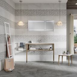 Manhattan Grey Matt Stone Effect Ceramic Indoor Wall & Floor Tile Sample - thumbnail 3