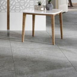 Manhattan Grey Matt Stone Effect Ceramic Indoor Wall & Floor Tile Sample - thumbnail 2