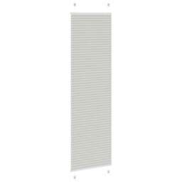 Berkfield Pleated Blind Light Grey 55X200 Cm Fabric Width 54.4 Cm Polyester - thumbnail 4