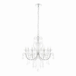 Luminosa Lighting Luminosa Tabitha 8 Light Bathroom Pendant Crystal Glass Detail, Chrome Plate Ip44, G9 - thumbnail 6