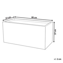 Wyld And Coco Tall Black Fibre Clay Planter 80 X 37 X 38 Cm - Indoor Outdoor Rectangular Room Divider - thumbnail 4