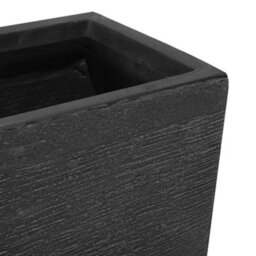 Wyld And Coco Tall Black Fibre Clay Planter 80 X 37 X 38 Cm - Indoor Outdoor Rectangular Room Divider - thumbnail 7