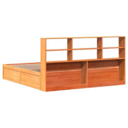 Berkfield Bed Frame Without Mattress Wax Brown 180X200 Cm Super King Solid Wood Pine - thumbnail 7