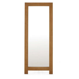 Zelah Oak 165Cm Full Length Mirror With Wooden Frame And Stand - By Roseland Furniture - thumbnail 2
