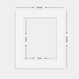 Ak Frames 12X10 White Picture Mounts To Fit 9X7 Aperture Size - Mount Board Only (No Frame Included) - thumbnail 3