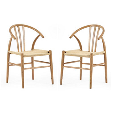 Oakham Rivendale Elegant Natural Oak Dining Chairs - Set Of 2 - image 1