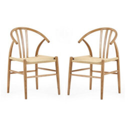 Oakham Rivendale Elegant Natural Oak Dining Chairs - Set Of 2 - thumbnail 1