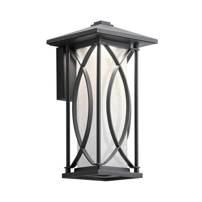 Luminosa Lighting Elstead Kichler Ashbern Outdoor 1 Light Wall Lantern Textured Black Ip44 - image 1