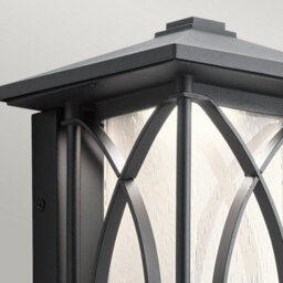Luminosa Lighting Elstead Kichler Ashbern Outdoor 1 Light Wall Lantern Textured Black Ip44 - thumbnail 2