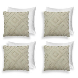 OHS 4 Pack Tufted Arch Filled Cushion Cover, Sage - 45 X 45Cm - thumbnail 1