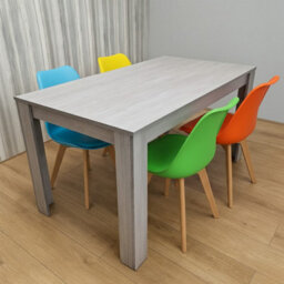 Kosy Koala Modern Grey Dining Table Set With 4 Modern Mix Plastic Chairs Kitchen Dining Furniture Set - thumbnail 1