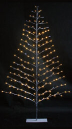 Shatchi Pre-Lit Twig Tree Warm Led Lights Metal Frame Christmas Decoration Festive Indoor Flat Birch Xmas Home Décor - thumbnail 3