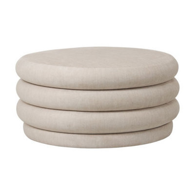 Buttercup Farm Casa Storage Ottoman - Plywood/mdf/epe/foam - L78 X W78 X H40 Cm - Cream - image 1