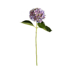 Bloom Artificial Single Charlotte Mauve Hydrangea Stem 65Cm - Faux Silk Flowers, Fake Foliage Stems, Indoor Home Decorations
