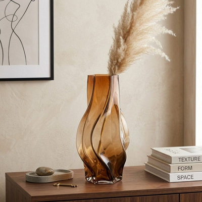 Garden Greatness Botanical Mocha Swirl Style Vase - image 1