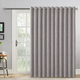 Bedlooms Mocha Linen Curtain 100% Blackout Thermal Insulated Eyelet Single Curtain Panel 66 X 84 Inches With Tie Back - thumbnail 8