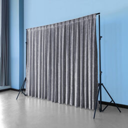 Neel Blue 3X3M Crushed Velvet Backdrop, Photography Background Blackout Curtain - Dark Silver - thumbnail 7