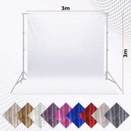 Neel Blue 3X3M Crushed Velvet Backdrop, Photography Background Blackout Curtain - Dark Silver - thumbnail 2